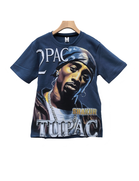 Tupac Photo Graphic Tee For Men,Short Sleeve Casual Shirt