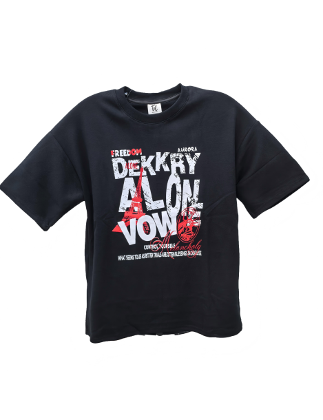 Dekkry Alone Vow Graphic Tee For Men,Short Sleeve Casual Shirt