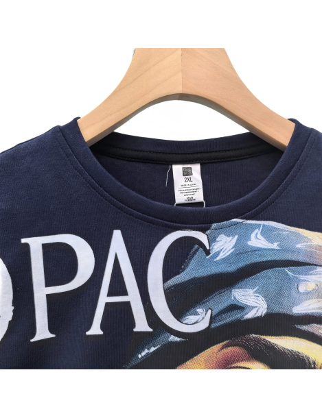 Tupac Photo Graphic Tee For Men,Short Sleeve Casual Shirt