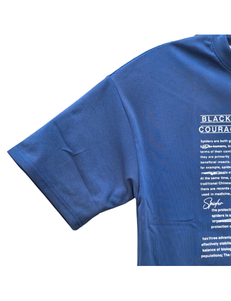 Black Graffiti Spider Graphic Tee For Men,Short Sleeve Casual Shirt