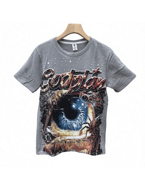 God Plan One Eye Graphic Tee For Men,Short Sleeve Casual Shirt