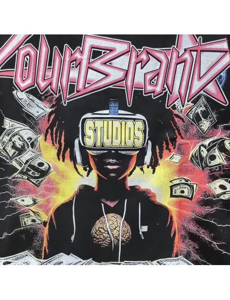 Your Brand Studios Graphic Tee For Men,Short Sleeve Casual Shirt