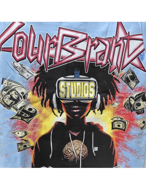 Your Brand Studios Graphic Tee For Men,Short Sleeve Casual Shirt