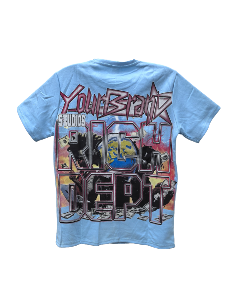 Your Brand Studios Graphic Tee For Men,Short Sleeve Casual Shirt