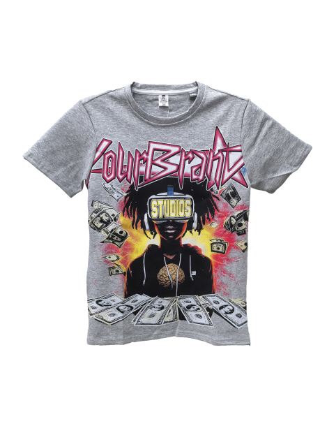 Your Brand Studios Graphic Tee For Men,Short Sleeve Casual Shirt