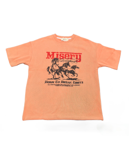 Misery Horse Graphic Tee For Men,Short Sleeve Casual Shirt