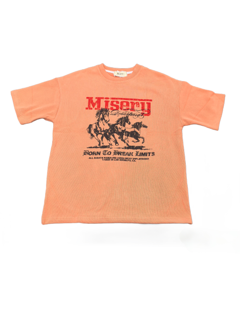 Misery Horse Graphic Tee For Men,Short Sleeve Casual Shirt