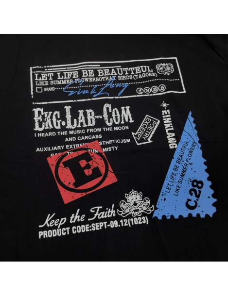 Stamp Graphic Tee For Men,Short Sleeve Casual Shirt