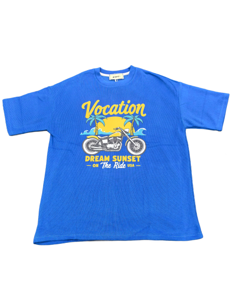 Vocation Sunset Graphic Tee For Men,Short Sleeve Casual Shirt