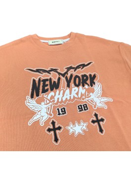 New York Cross Graphic Tee For Men,Short Sleeve Casual Shirt
