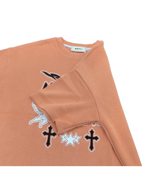 New York Cross Graphic Tee For Men,Short Sleeve Casual Shirt